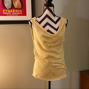 Lara Miller buttercup yellow bamboo knit top